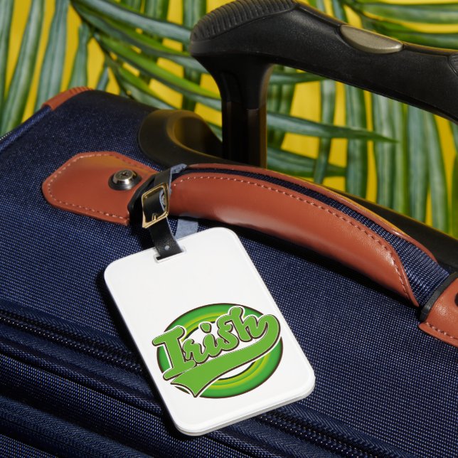 Irish logo. luggage tag (Front Insitu 1)
