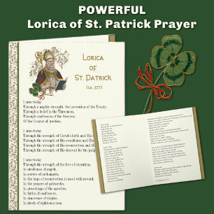 Irish Lorica of St. Patrick Prayer Card
