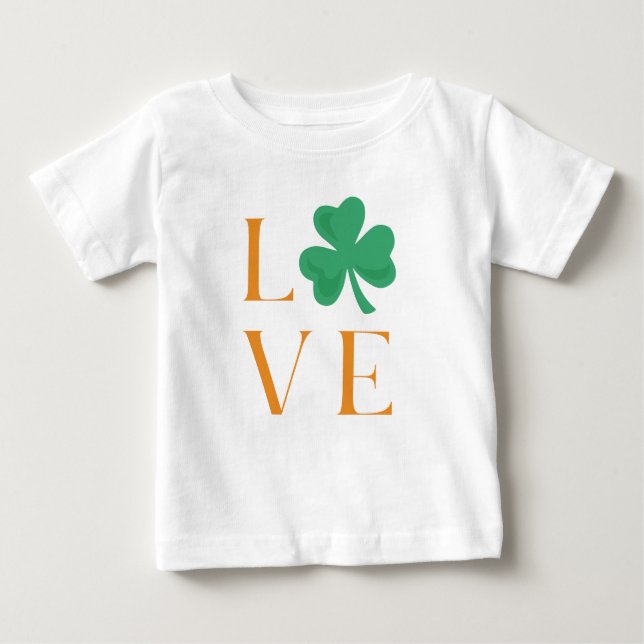 Irish Love Green and Orange Tee for Babies (Front)