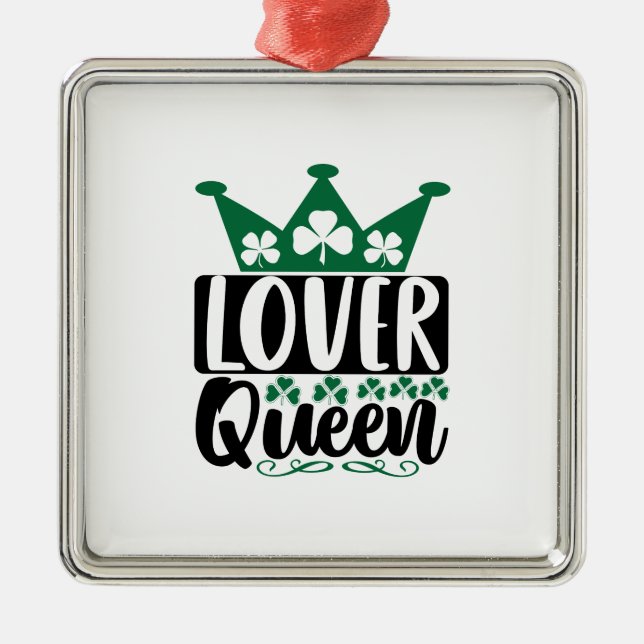 Irish Lover Queen Metal Ornament (Front)