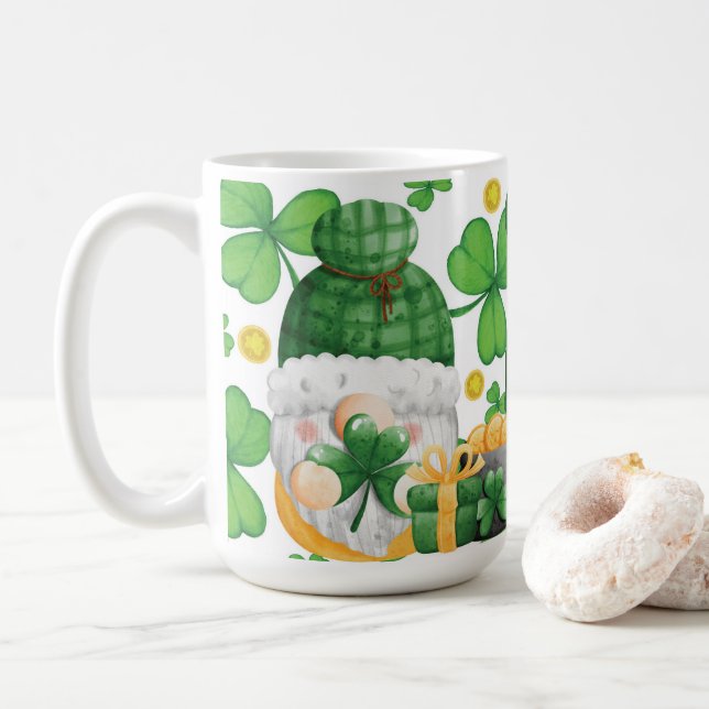 Irish Luck and Gnome Sweet Gnome Coffee Mug (With Donut)