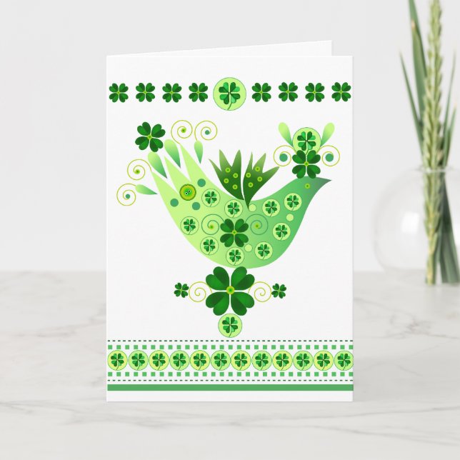 Irish Luck Bird Card (Front)