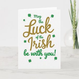 Irish Luck Blessing Card