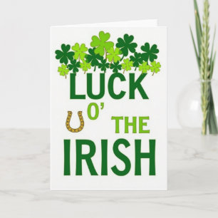 Irish Luck Horseshoe Good Fortune Card
