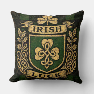 Irish Luck Vintage Crest St. Patrick’s Day Cushion