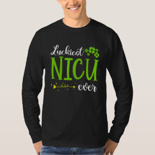 Irish Luckiest Nicu Nurse Ever Stethoscope St Patr T-Shirt
