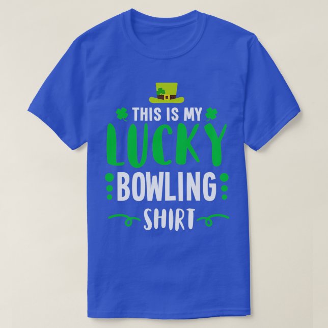 Irish Lucky Bowling St Patricks Day T T-Shirt (Design Front)