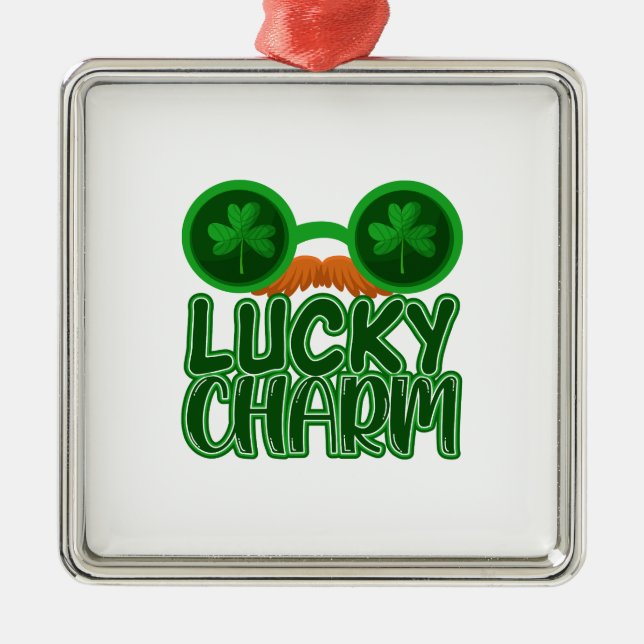 Irish Lucky Charm Metal Ornament (Front)