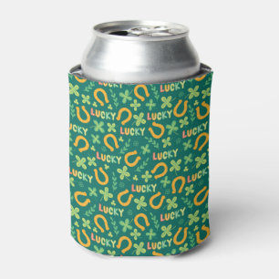 Irish LUCKY green pattern Can Cooler