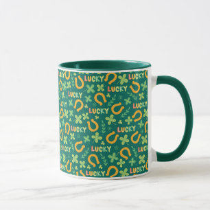 Irish LUCKY green pattern Mug