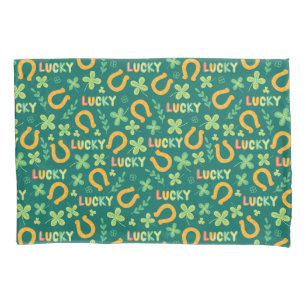 Irish LUCKY green pattern Pillowcase