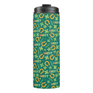 Irish LUCKY green pattern Thermal Tumbler
