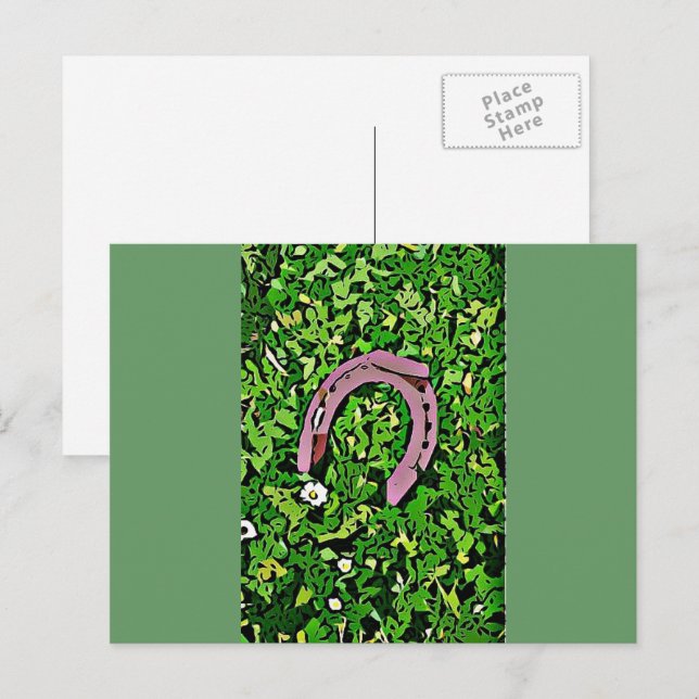 Irish Lucky Horseshoe Postcard (Front/Back)