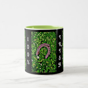 Irish Lucky Horseshoe Two-Tone Coffee Mug