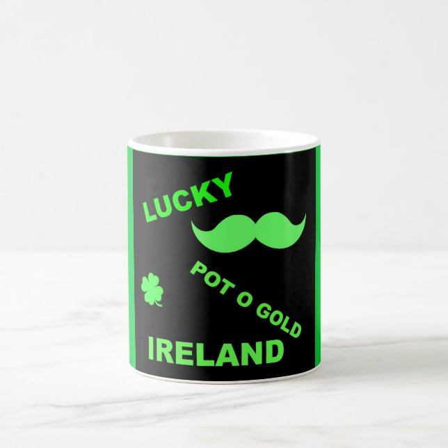 Irish Lucky Pot o Gold Quotes Coffee Mug (Center)