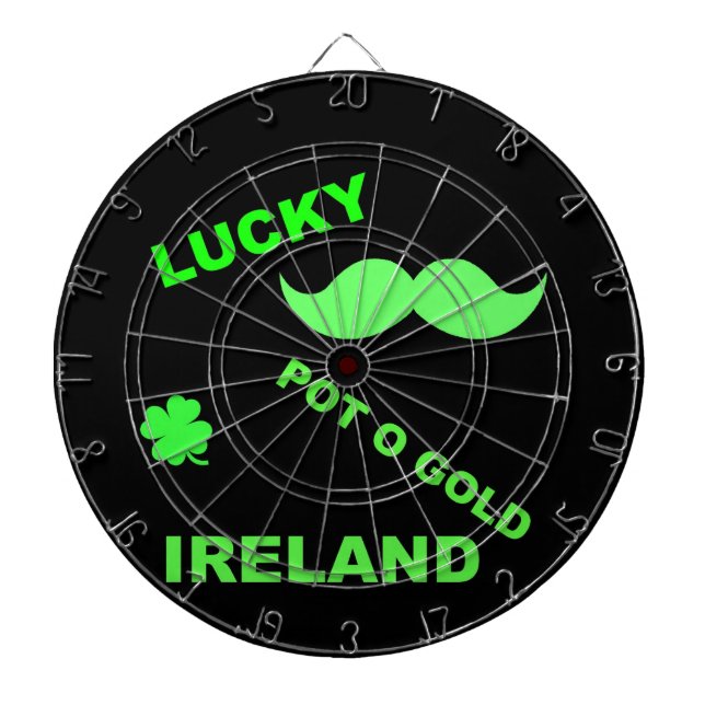 Irish Lucky Pot o Gold Quotes Dartboard (Front)