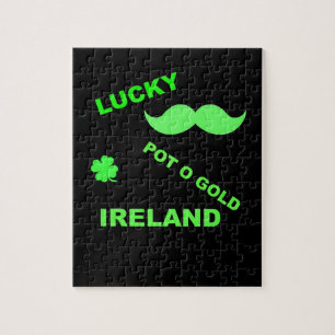 Irish Lucky Pot o Gold Quotes Jigsaw Puzzle