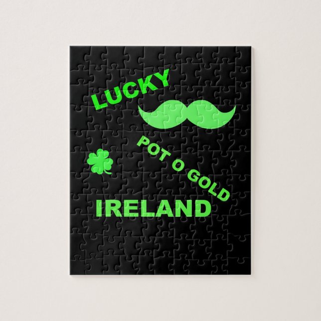 Irish Lucky Pot o Gold Quotes Jigsaw Puzzle (Vertical)
