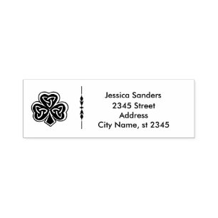 Irish lucky shamrock elegant business self-inking stamp