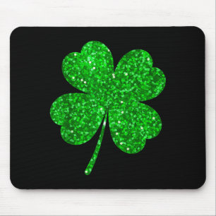 Irish Lucky Shamrock Green Clover St Patricks Day Mouse Pad