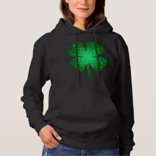 Irish Lucky Shamrock Green Four Leaf Clover St Pat Hoodie