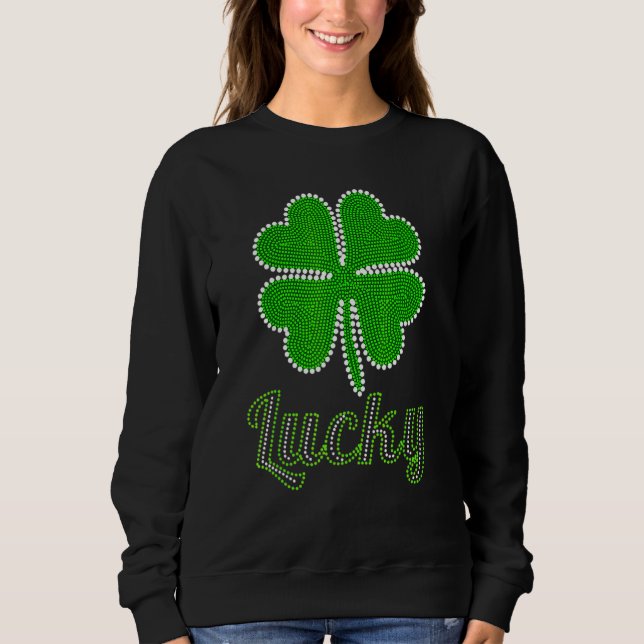 Irish Lucky Shamrock Saint Patrick's Day Sweatshirt (Front)