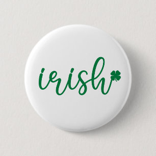 Irish Lucky Shamrock St. Patrick's Day 6 Cm Round Badge