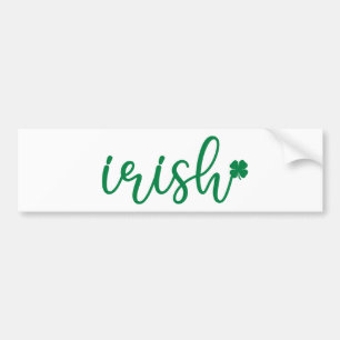 Irish Lucky Shamrock St. Patrick's Day Bumper Sticker
