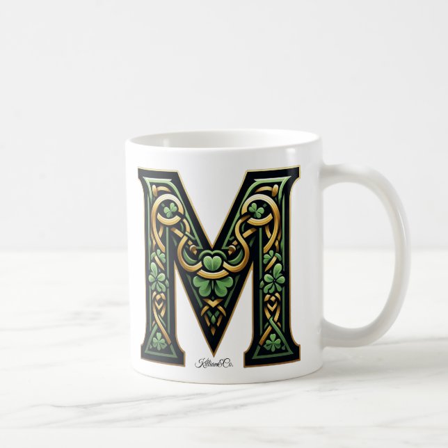 Irish M Monogram Coffee Mug (Right)