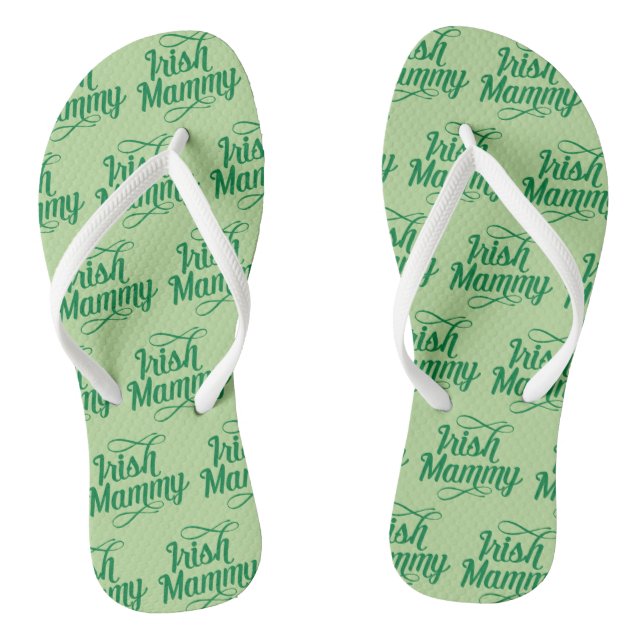 Irish Mammy Flipflops, Irish Dialect, Ireland Thongs (Footbed)