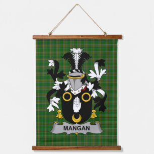 Irish Mangan or O_Mangan Coat of Arms Family Crest Hanging Tapestry