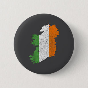 Irish Map And Flag Of Ireland Heritage St. Patrick 6 Cm Round Badge