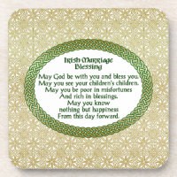 Irish Marriage Blessing, Gold & Green Wedding