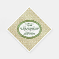 Irish Marriage Blessing, Gold & Green Wedding