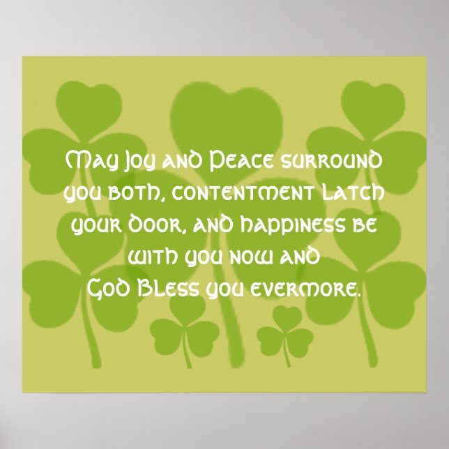 Irish Marriage Blessing - Poster (Front)