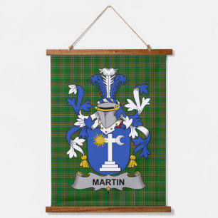 Irish Martin Coat of Arms Family Crest Hanging Tapestry