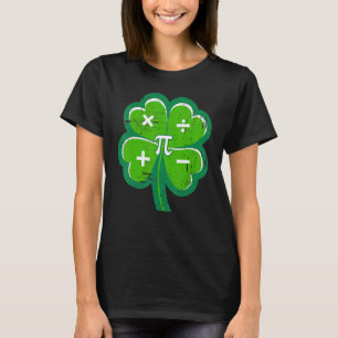 Irish Math Teacher Shamrock St Patricks Day Pi Day T-Shirt