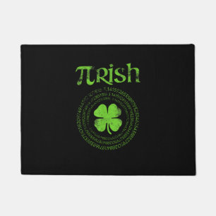 Irish Math Teacher Vintage Shamrock St Patricks Da Doormat