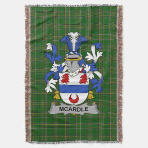 Irish McArdle Coat of Arms Family Crest Ireland Throw Blanket