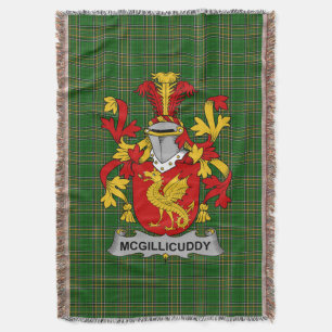 Irish McGillicuddy Coat of Arms Family Crest Irel Throw Blanket