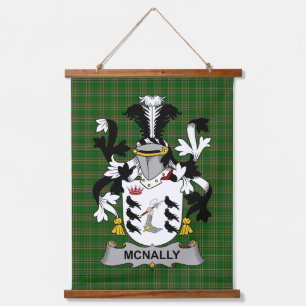 Irish McNally Coat of Arms Family Crest Hanging Tapestry