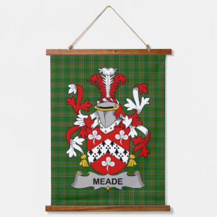 Irish Meade Coat of Arms Family Crest Hanging Tapestry