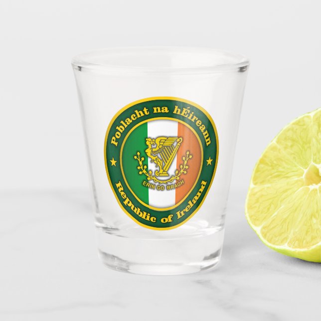 Irish Medallion 2 Shot Glass (Front)