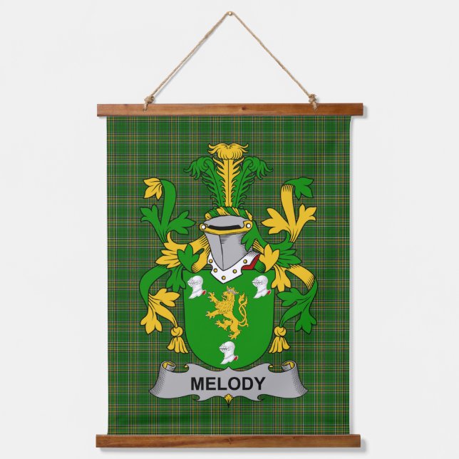 Irish Melody or O_Moledy Coat of Arms Family Crest Hanging Tapestry (Front)