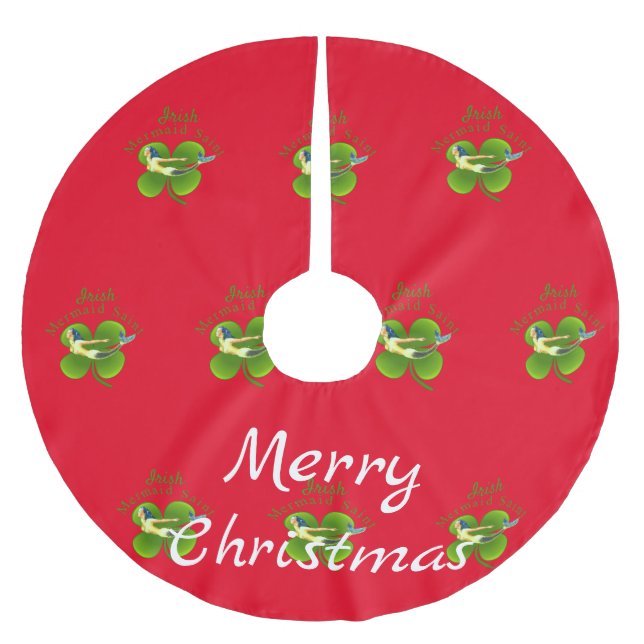 Irish Mermaid Saint Thunder_Cove Brushed Polyester Tree Skirt (Front)