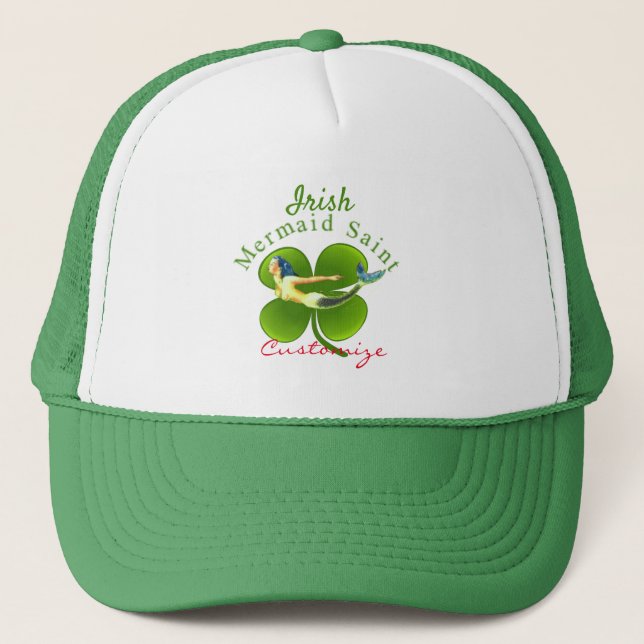 Irish Mermaid Saint Thunder_Cove Trucker Hat (Front)