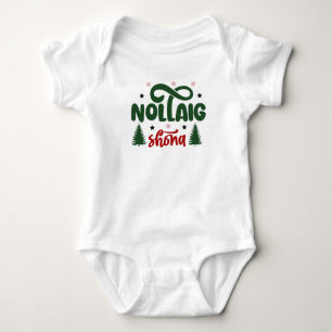 Irish Merry Christmas Red Green  Baby Bodysuit