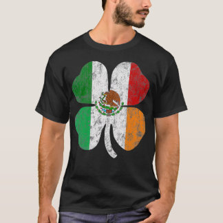 Irish Mexican Flag Ireland Mexico Shamrock St T-Shirt