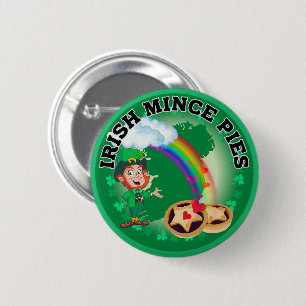 Irish Mince Pies at the End of a Rainbow 6 Cm Round Badge