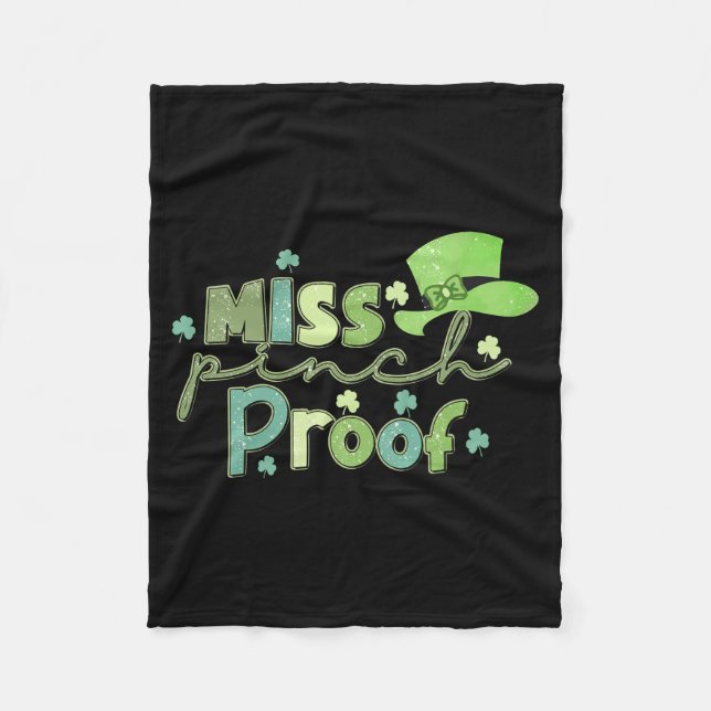 Irish Miss Pinch Proof Fleece Blanket (Front)
